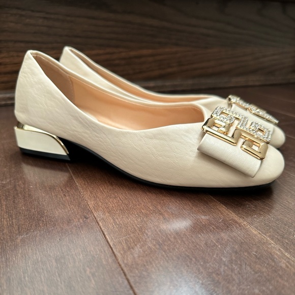 Women’s Flat Shoes with Square Chunky Heels, Size US 7 = 23.5cm - Picture 2 of 11
